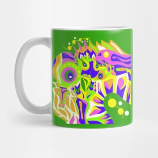 green armored alien suit ecopop Mug